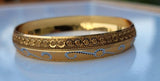 Designer kara Two Tone Bracelet Silver Gold Plated Sikh Kada Khalsa Bangle DD28