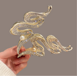 Hollywood Hair Crab Clip Large Snake Barrettes Bride Metal Claw Designer Clip ii