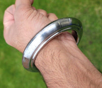 Sarbloh Kara Sikh Kada Kakaar Iron Smooth Karha Singh King Warrior Bangle EE16