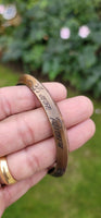 Antique Copper Tone Kara Hindu Bangle Om Namo Shivay Kada Healing Bracelet BB21