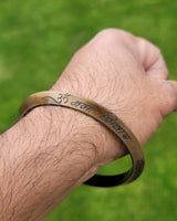 Antique Copper Tone Kara Hindu Bangle Om Namo Shivay Kada Healing Bracelet BB21