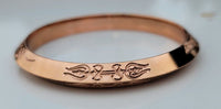 Copper Colour Kara Hindu Bangle Om Namo Shivay Kada Healing Lucky Bracelet BB22