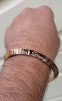 Copper Colour Kara Hindu Bangle Om Namo Shivay Kada Healing Lucky Bracelet BB22