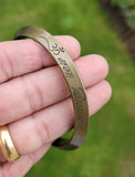 Antique Gold Plated Kara Hindu Bangle Om Namo Shivay Kada Healing Bracelet BB20