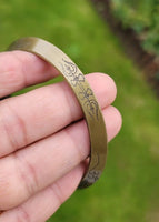 Antique Gold Plated Kara Hindu Bangle Om Namo Shivay Kada Healing Bracelet BB20