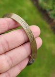 Antique Gold Plated Kara Hindu Bangle Om Namo Shivay Kada Healing Bracelet BB20