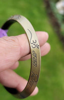 Antique Gold Plated Kara Hindu Bangle Om Namo Shivay Kada Healing Bracelet BB20