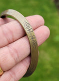 Antique Gold Plated Kara Hindu Bangle Om Namo Shivay Kada Healing Bracelet BB20