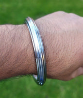 Sarbloh Kara Sikh Kada Kakaar Iron Lines Karha Singh King Loha Dori Bangle BB24