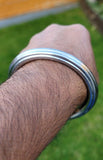 Sarbloh Kara Sikh Kada Kakaar Iron Lines Karha Singh King Loha Dori Bangle BB24