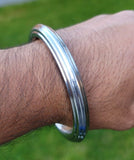 Sarbloh Kara Sikh Kada Kakaar Iron Lines Karha Singh King Loha Dori Bangle BB24