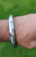 Sarbloh Kara Sikh Kada Kakaar Iron Lines Karha Singh King Loha Dori Bangle BB24