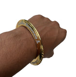 Sidhu Moosewala Kara Legends Never Die Tooth Kada Gold Silver Plated Bangle OF8