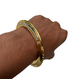 Sidhu Moosewala Kara Legends Never Die Tooth Kada Gold Silver Plated Bangle OF8