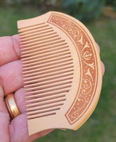 Sikh Comb Wooden Kanga Singh Kaur Kakar Khalsa 1 of 5 Ks Khanda engraved PP3 New