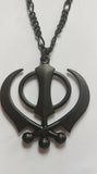 Black Metal Punjabi Sikh Kaur Singh Khanda Punjab Pendant Car Rear Mirror Hanger