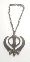 Black Metal Punjabi Sikh Kaur Singh Khanda Punjab Pendant Car Rear Mirror Hanger