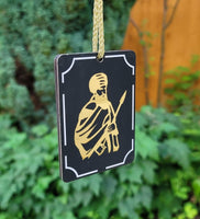 Baba Deep Singh ji Sant Bhindranwale Car Mirror HANGER Punjabi Wood Pendant GG8