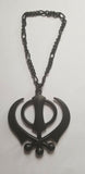 Black Metal Punjabi Sikh Kaur Singh Khanda Punjab Pendant Car Rear Mirror Hanger