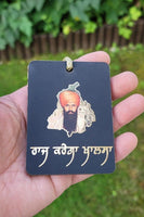 Baba Deep Singh ji Sant Bhindranwale Car Mirror HANGER Punjabi Wood Pendant GG8