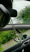 Silver plated punjabi sikh khanda no stones stunning pendant for car rear mirror