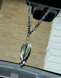 Silver plated punjabi sikh khanda no stones stunning pendant for car rear mirror