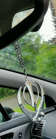 Large Stainless Steel Punjabi Sikh Large Khanda Pendant Car Mirror Hanging P2