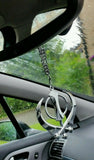 Large Stainless Steel Punjabi Sikh Large Khanda Pendant Car Mirror Hanging P2