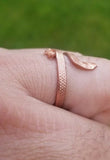 Sadhguru Copper snake ring handmade cobra fashion adjustable boho hindu ring h19