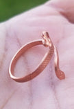 Sadhguru Copper snake ring handmade cobra fashion adjustable boho hindu ring h19