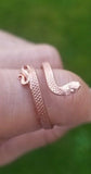 Sadhguru Copper snake ring handmade cobra fashion adjustable boho hindu ring h19