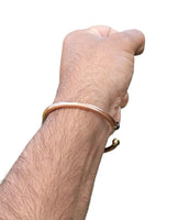 Copper Round Clip Kids Bracelet Cuff Adjustable Size Hindu Tamba Kada Kara Y7