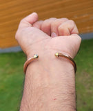 Copper Round Clip Kids Bracelet Cuff Adjustable Size Hindu Tamba Kada Kara Y7