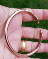 Pure copper punjabi hindu sikh adjustable snake head healing kara bangle aa5