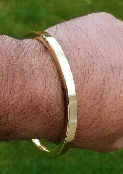 Brass kara singh kaur bangle khalsa punjabi smooth flat sikh hindu kada p8 gift