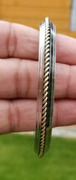 Sikh kara stainless steel twisted brass wire rope edge kada singh kaur bangle v5