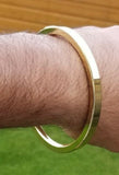 Brass kara singh kaur bangle khalsa punjabi smooth flat sikh hindu kada p8 gift