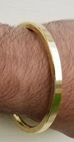 Brass kara singh kaur bangle khalsa punjabi smooth flat sikh hindu kada p8 gift