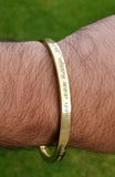 Brass mool mantar kara singh kaur khalsa bangle smooth flat sikh bani kada p5