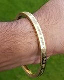 Brass mool mantar kara singh kaur khalsa bangle smooth flat sikh bani kada p5