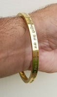 Brass mool mantar kara singh kaur khalsa bangle smooth flat sikh bani kada p5