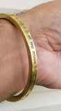 Brass mool mantar kara singh kaur khalsa bangle smooth flat sikh bani kada p5