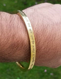 Brass mool mantar kara singh kaur khalsa bangle smooth flat sikh bani kada p5