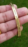 Brass mool mantar kara singh kaur khalsa bangle smooth flat sikh bani kada p5