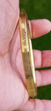 Brass mool mantar kara singh kaur khalsa bangle smooth flat sikh bani kada p5