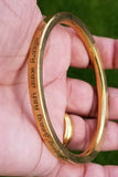 Brass mool mantar kara singh kaur khalsa bangle smooth flat sikh bani kada p5