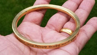 Brass mool mantar kara singh kaur khalsa bangle smooth flat sikh bani kada p5