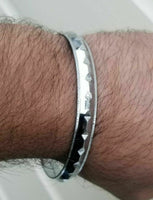 Stunning Diamond Cut chrome plated Iron Sikh Singh Khalsa Kara Kada Bangle G13