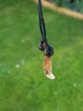 Authentic wolf tooth pendant tribal evil eye nazar protection witcher necklace A