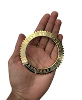 Sant Bhindranwale Kara Gurmukhi Tooth Kada Gold Silver Plated Saw Sun Bangle OF7